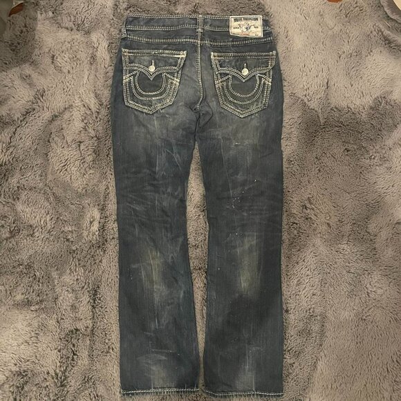 True Religion Women's Navy and Blue Jeans